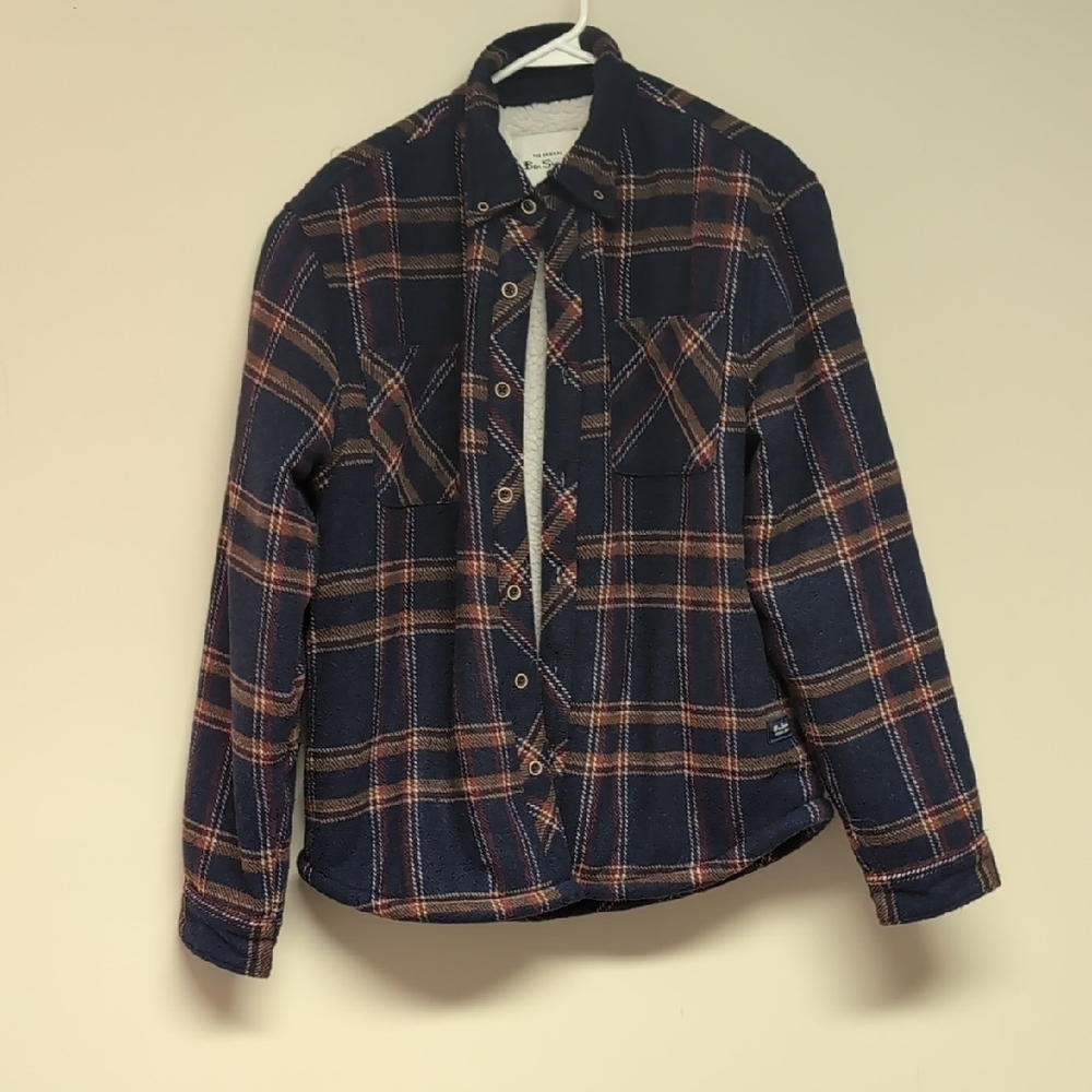 Ben Sherman Plaid Shirt with Sherpa Lining